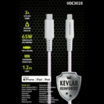 MM DATA KABEL I-PHONE LIGH.TYPE C MFI APPLE KEVLAR QC3A 1.2M