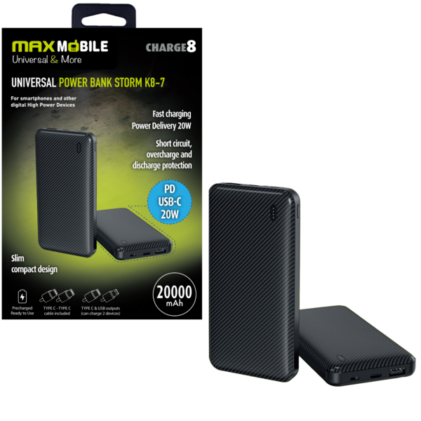 MAXMOBILE-POWER-BANK-STORM-K8-7-20000mAh-PD20W-USB-C-crni