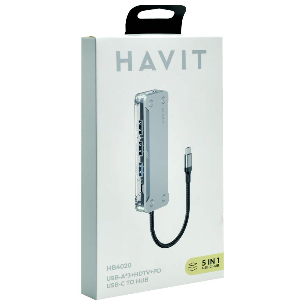 HUB-5P.-USB-TYPE-C-HAVIT-HB4020-TRANSPARENTE-3